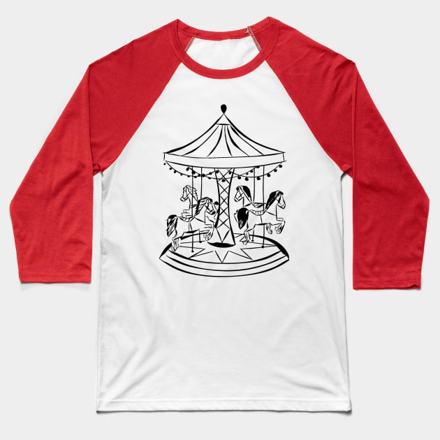 Merry Go Round Baseball T-Shirt by Like Water